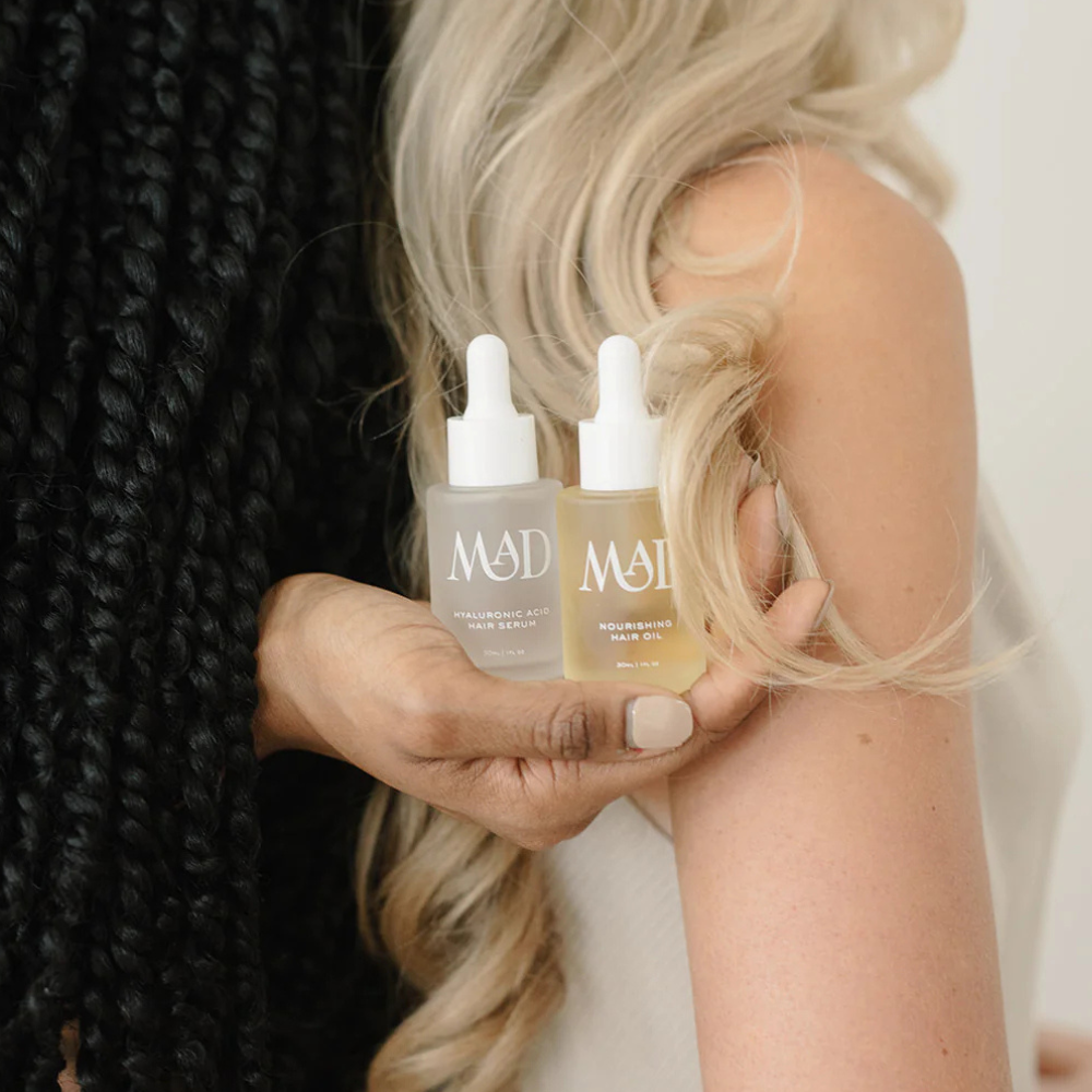 Nourishing Hair Oil & Hyaluronic Acid Hair Serum Duo – Mad Hair Co.